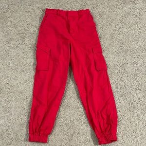 Forever 21 Red Cargo Pants